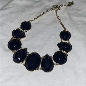 Navy blue and gold necklace